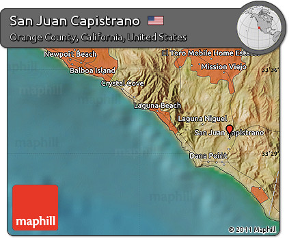 Satellite Map of San Juan Capistrano
