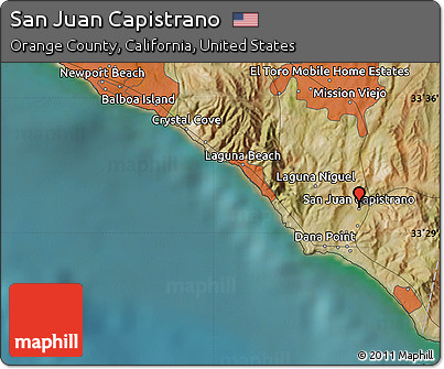 Satellite Map of San Juan Capistrano