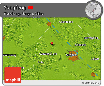 Physical 3D Map of Yongfeng