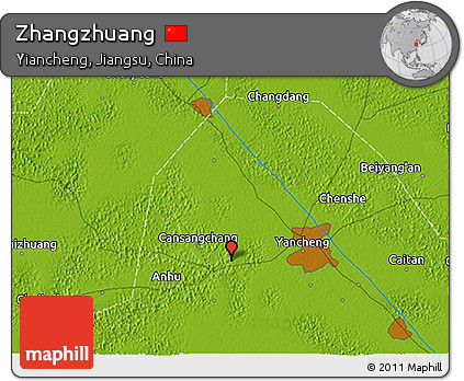 Physical 3D Map of Zhangzhuang