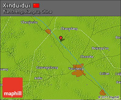 Physical 3D Map of Xinduidui