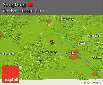 Physical 3D Map of Yongfeng