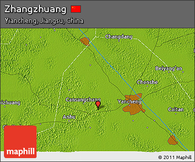 Physical 3D Map of Zhangzhuang