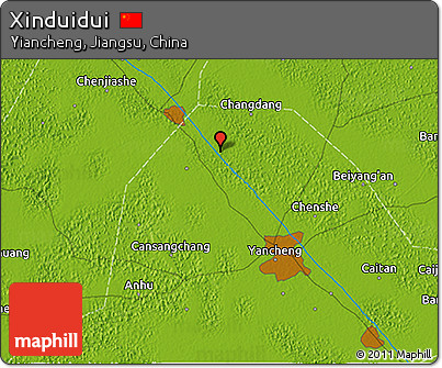 Physical 3D Map of Xinduidui
