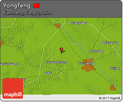 Physical 3D Map of Yongfeng