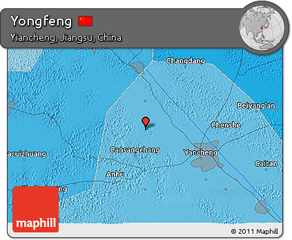 Political 3D Map of Yongfeng