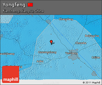 Political 3D Map of Yongfeng