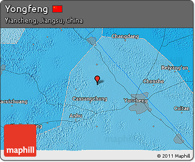 Political 3D Map of Yongfeng
