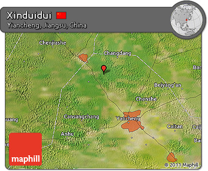 Satellite 3D Map of Xinduidui