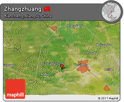 Satellite 3D Map of Zhangzhuang