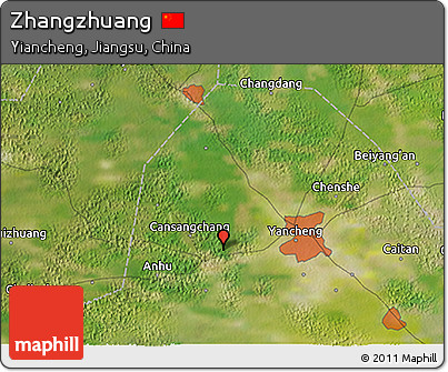 Satellite 3D Map of Zhangzhuang