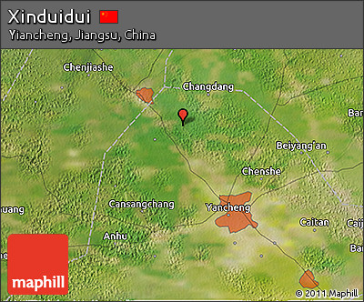 Satellite 3D Map of Xinduidui