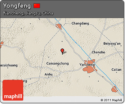 Shaded Relief 3D Map of Yongfeng