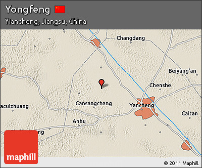 Shaded Relief 3D Map of Yongfeng