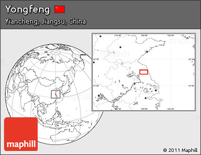 Blank Location Map of Yongfeng