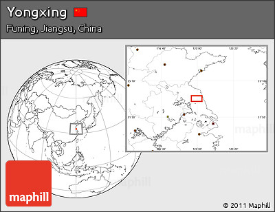 Blank Location Map of Yongxing