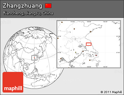 Blank Location Map of Zhangzhuang