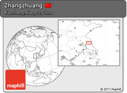 Blank Location Map of Zhangzhuang