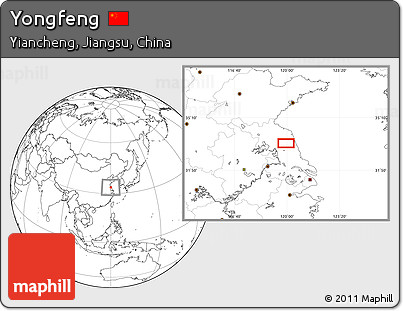 Blank Location Map of Yongfeng