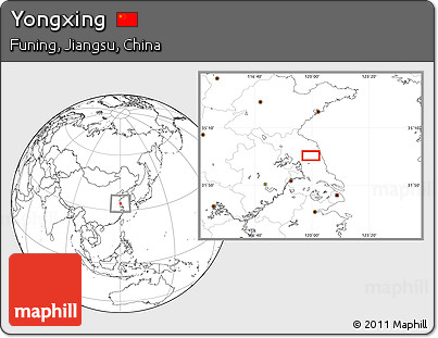 Blank Location Map of Yongxing