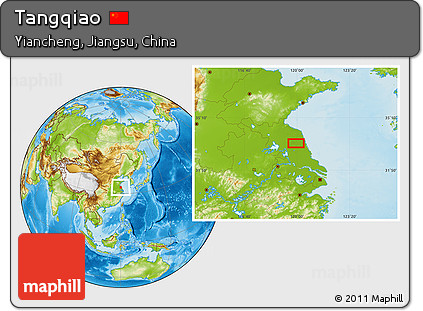 Physical Location Map of Tangqiao