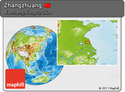 Physical Location Map of Zhangzhuang