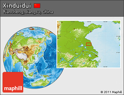 Physical Location Map of Xinduidui