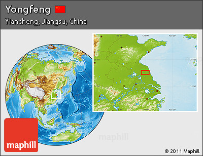 Physical Location Map of Yongfeng