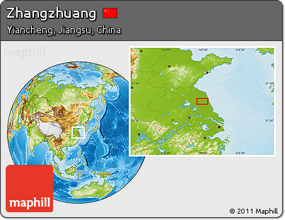 Physical Location Map of Zhangzhuang