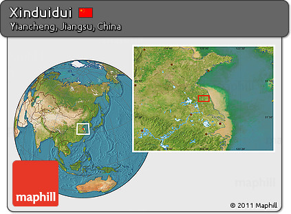 Satellite Location Map of Xinduidui