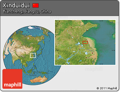 Satellite Location Map of Xinduidui