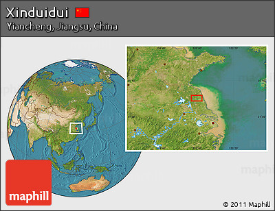 Satellite Location Map of Xinduidui