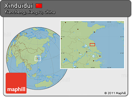 Savanna Style Location Map of Xinduidui