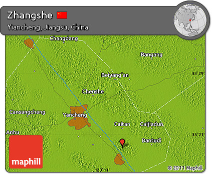Physical Map of Zhangshe