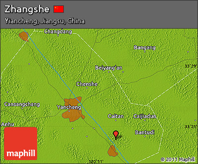 Physical Map of Zhangshe