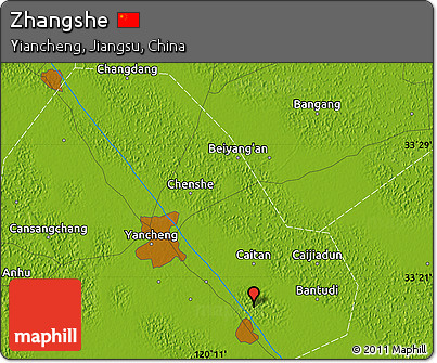 Physical Map of Zhangshe