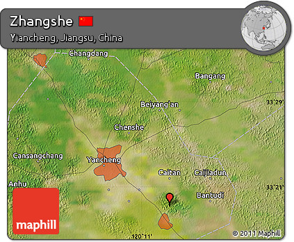 Satellite Map of Zhangshe