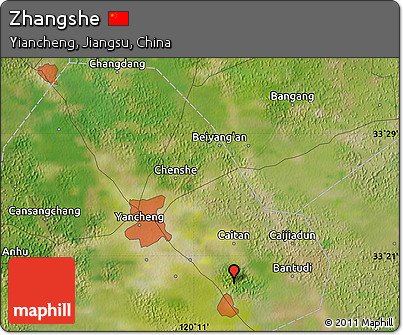 Satellite Map of Zhangshe