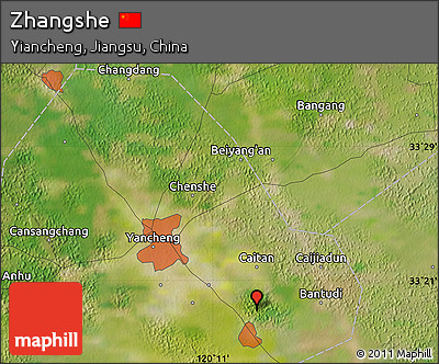 Satellite Map of Zhangshe