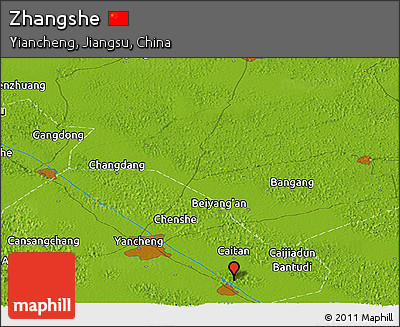 Physical Panoramic Map of Zhangshe