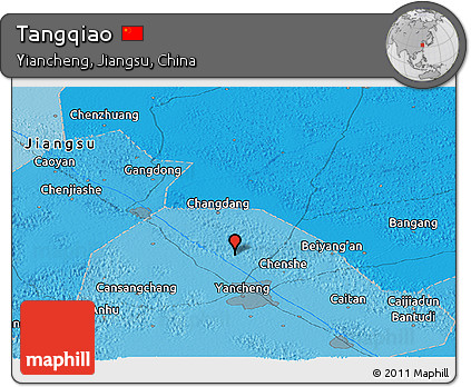 Political Panoramic Map of Tangqiao