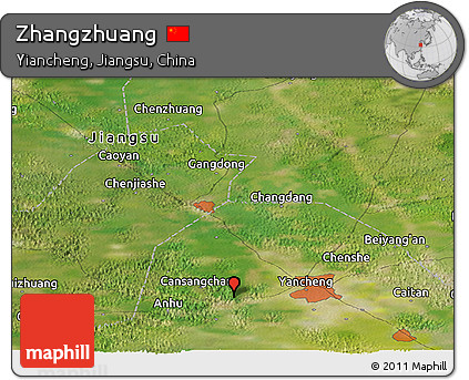 Satellite Panoramic Map of Zhangzhuang