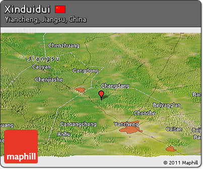 Satellite Panoramic Map of Xinduidui