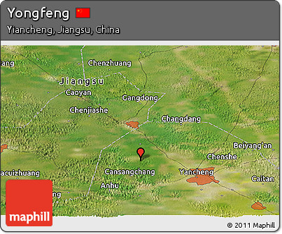 Satellite Panoramic Map of Yongfeng