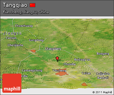 Satellite Panoramic Map of Tangqiao