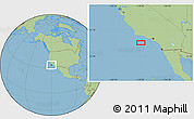 Savanna Style Location Map of the area around 33° 32' 52" N, 119° 46' 30" W