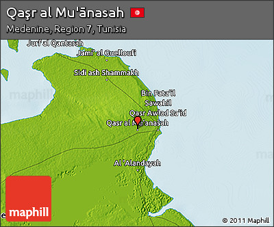 Physical 3D Map of Qaşr Al Mu'ānasah