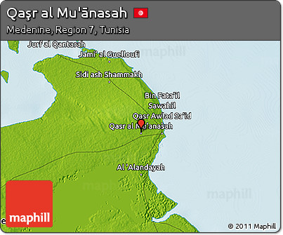 Physical 3D Map of Qaşr Al Mu'ānasah