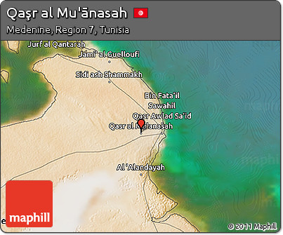 Satellite 3D Map of Qaşr Al Mu'ānasah