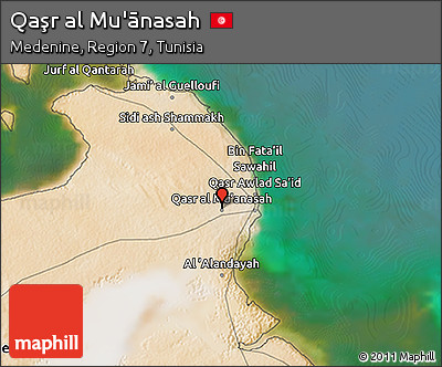 Satellite 3D Map of Qaşr Al Mu'ānasah